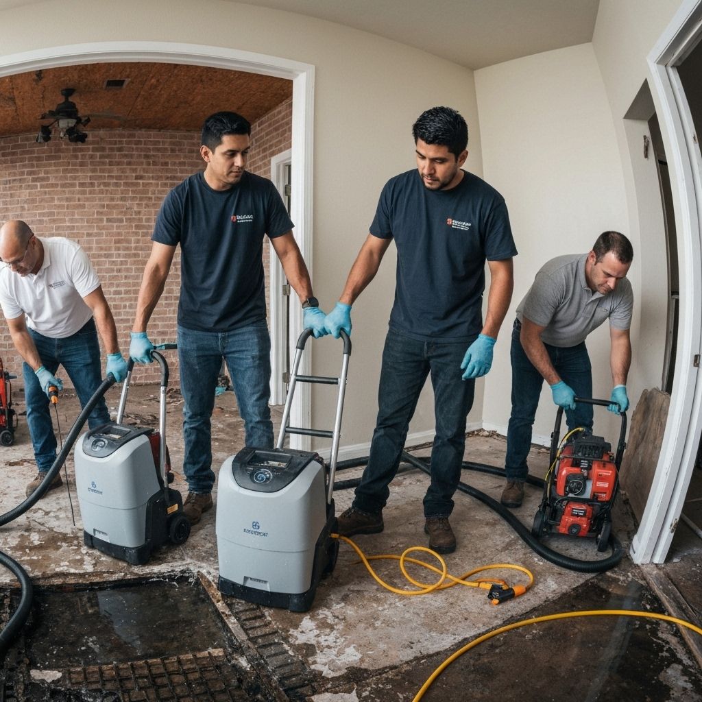 Emergency water damage restoration professionals